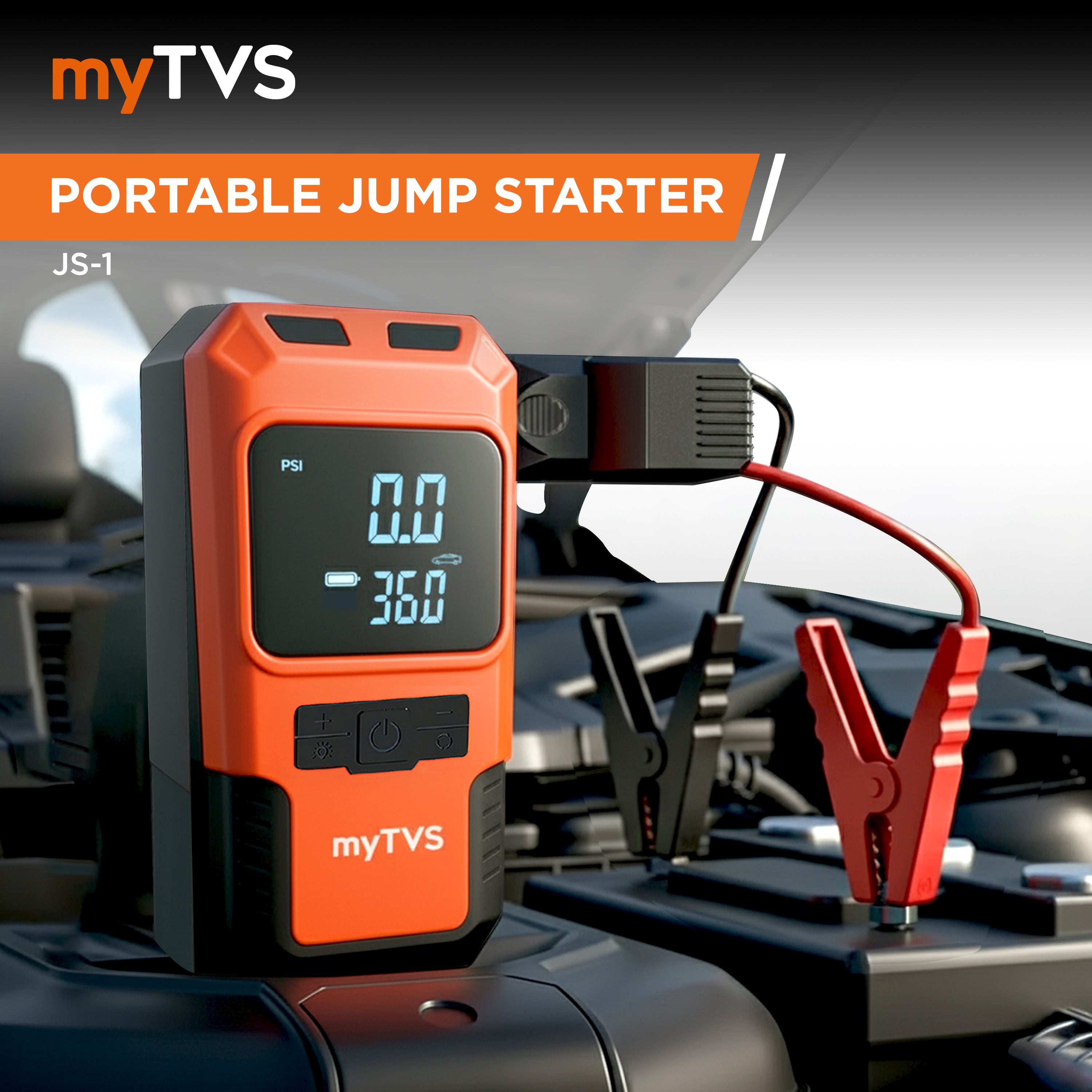 Jump-n-Pump 3-in-1 Jump Starter – Jump Starter, Inflator & Power Bank – JS-1 | myTVS - Image 3