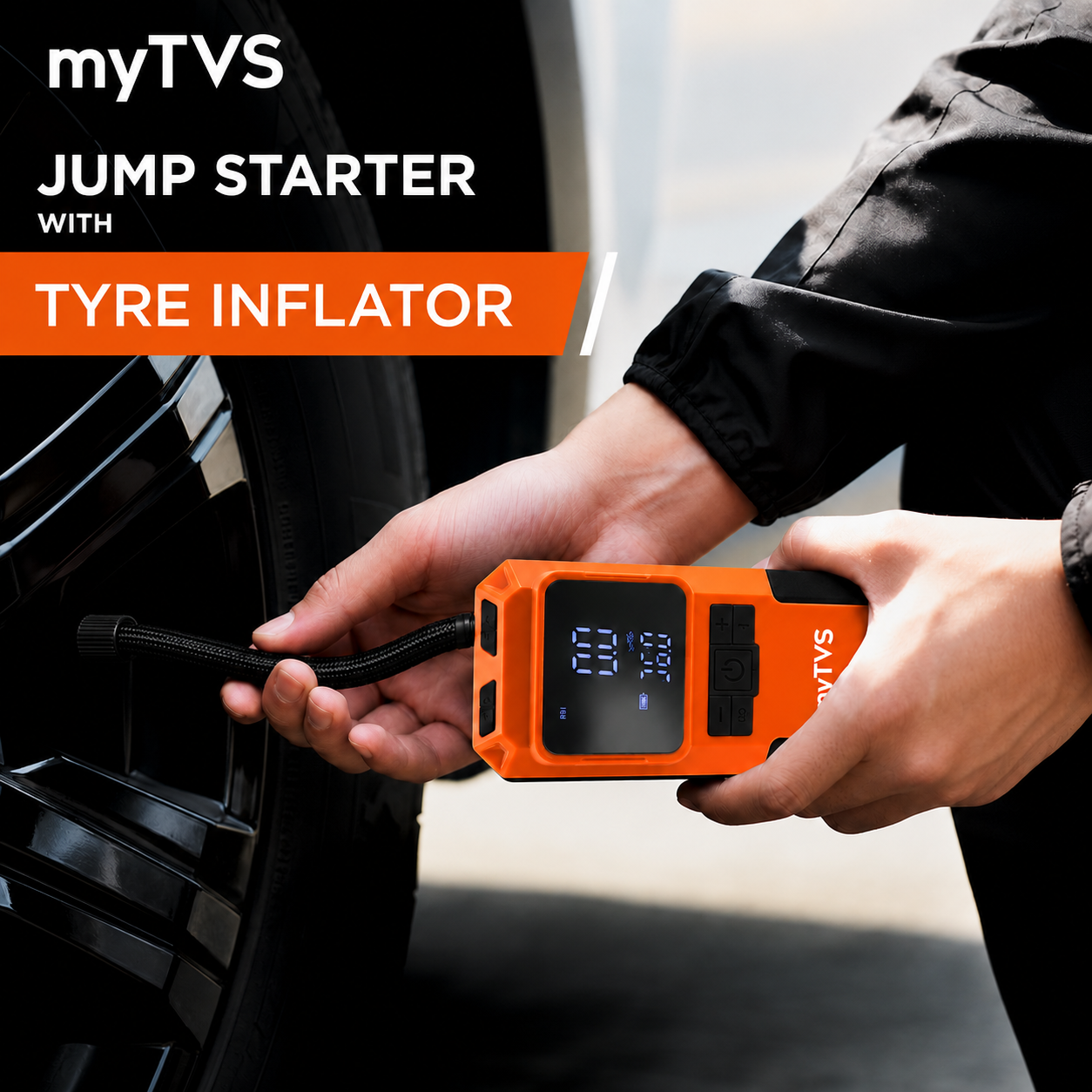 Jump-n-Pump 3-in-1 Jump Starter – Jump Starter, Inflator & Power Bank – JS-1 | myTVS - Image 4