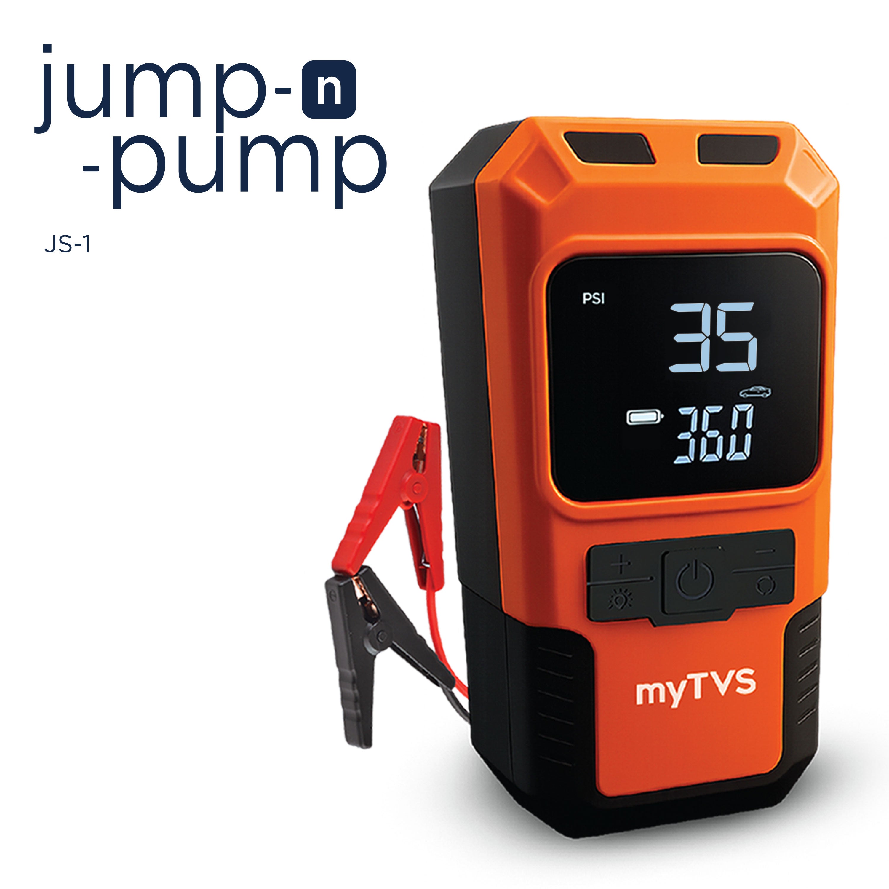 Jump-n-Pump 3-in-1 Jump Starter – Jump Starter, Inflator & Power Bank – JS-1 | myTVS - Image 2