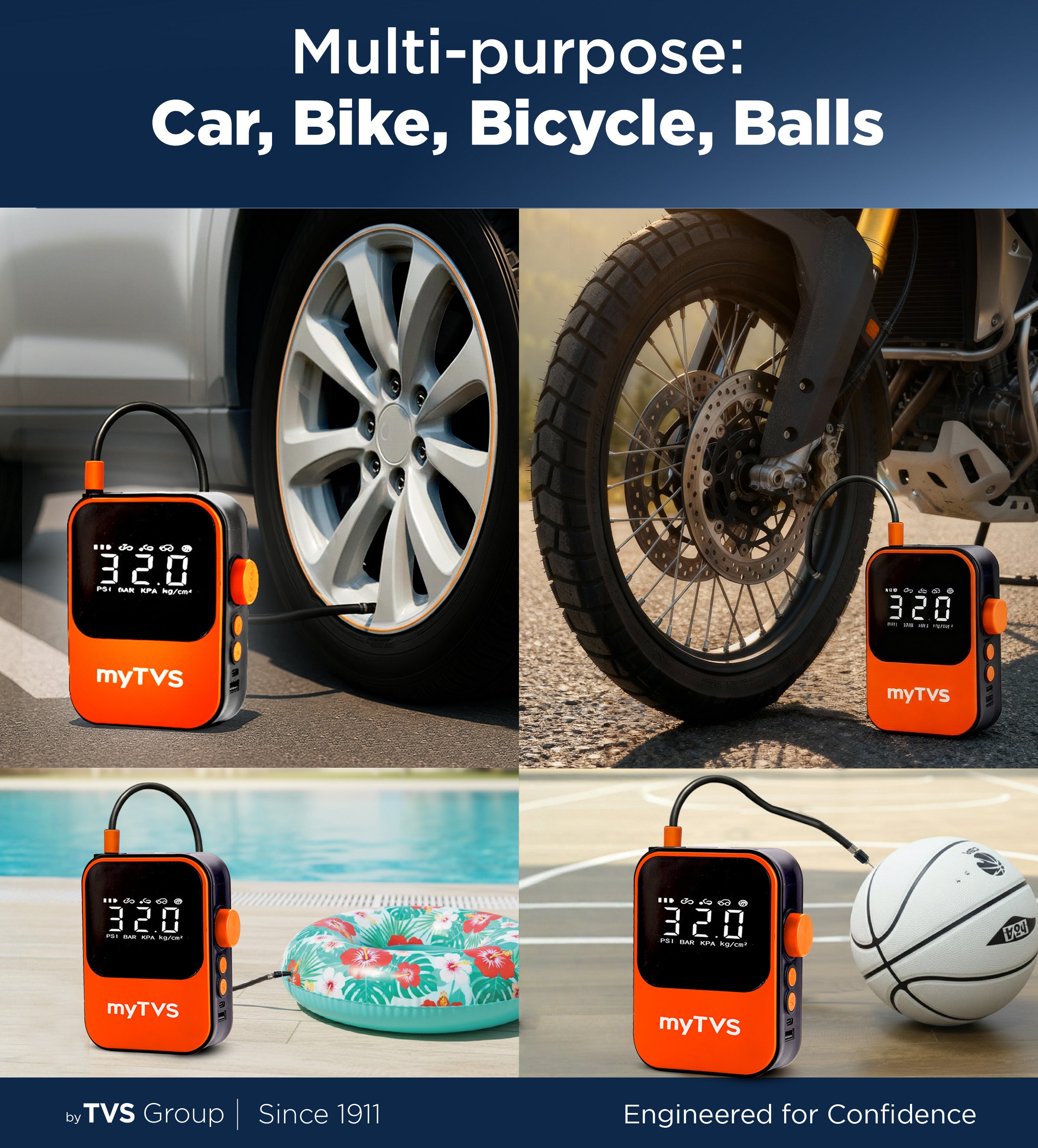 air-Go Wireless + Power Bank Tyre Inflator – WT-1 | myTVS - Image 3